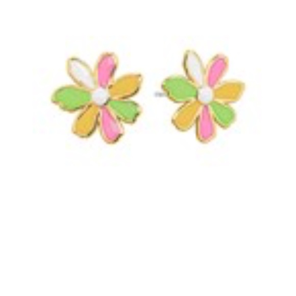 Epoxy Flower Earrings - Picture 2 of 2